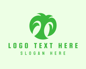 Green Organic Letter T logo