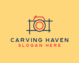 Minimal Photography Camera logo design