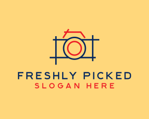 Minimal Photography Camera logo design