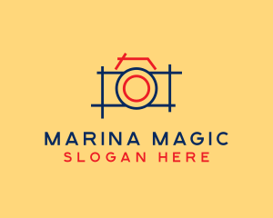 Minimal Photography Camera logo design