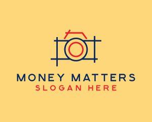 Minimal Photography Camera logo design