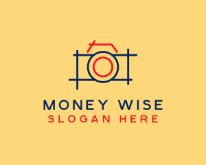 Minimal Photography Camera logo design