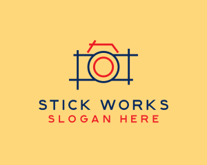 Minimal Photography Camera logo design