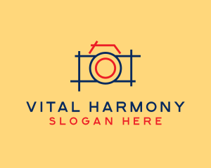 Minimal Photography Camera logo design