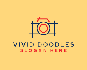 Minimal Photography Camera logo design