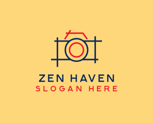 Minimal Photography Camera logo design