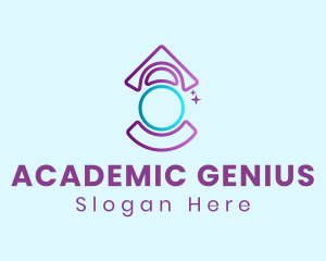 Purple Student Graduation logo design