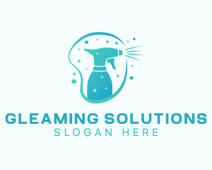 Shiny Cleaning Spray logo design