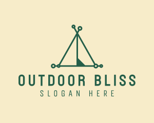 Outdoor Camping Tent logo design