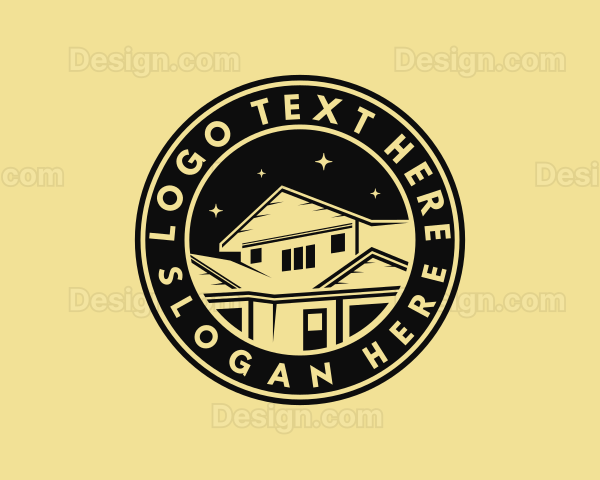 Roof House Renovation Logo