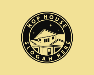 Roof House Renovation logo design