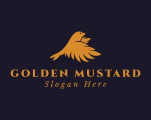 Flying Golden Bird logo design