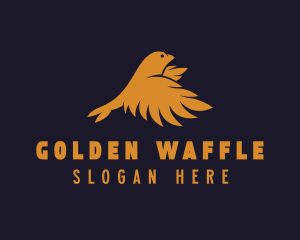 Flying Golden Bird logo design