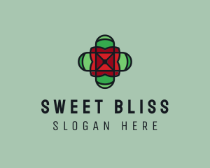 Stained Glass Cross logo design