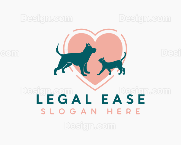 Heart Pet Veterinarian Logo
