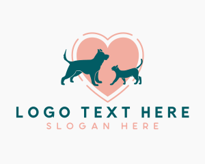 Heart Pet Veterinarian Logo