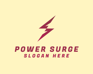 Electric Lightning Zigzag logo design