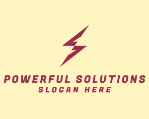 Electric Lightning Zigzag logo design