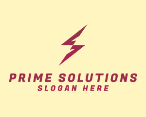 Electric Lightning Zigzag logo design