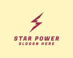 Electric Lightning Zigzag logo design