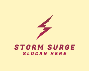 Electric Lightning Zigzag logo design