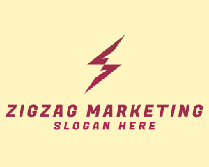 Electric Lightning Zigzag logo design