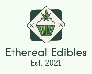 Cannabis Muffin Pastry logo design