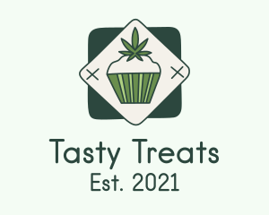 Cannabis Muffin Pastry logo design