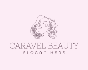 Floral Woman Beauty logo design