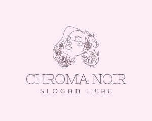 Floral Woman Beauty logo design