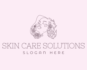 Floral Woman Beauty logo design