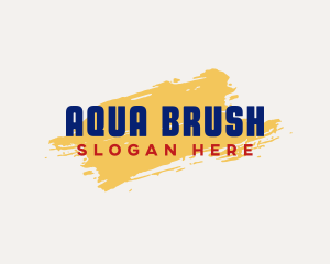 Paint Brush Texture Art logo design