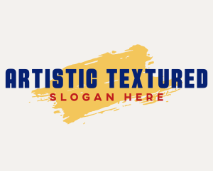 Paint Brush Texture Art logo design