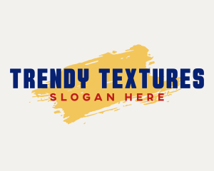 Paint Brush Texture Art logo design