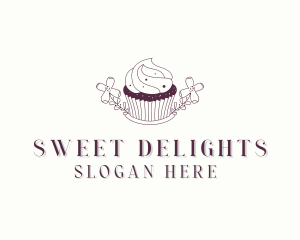 Sweet Cupcake Dessert logo