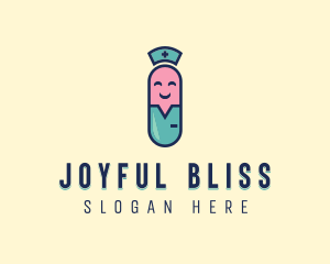 Medical Happy Pill logo design