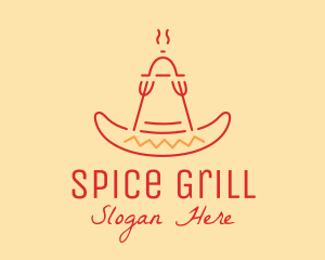 Mexican Hat Grill  logo design