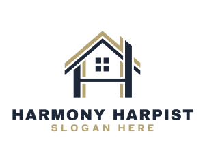 House Realty Letter H logo design