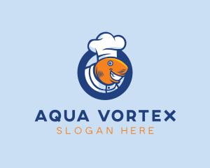 Seafood Fish Chef  logo design