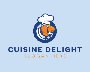 Seafood Fish Chef  logo design