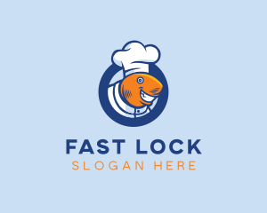 Seafood Fish Chef  logo design