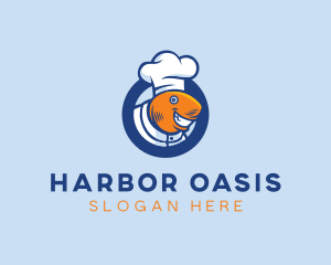 Seafood Fish Chef  logo design