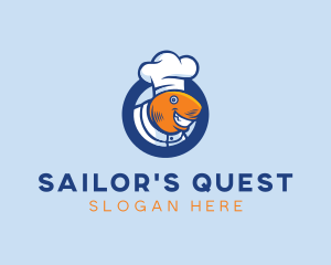 Seafood Fish Chef  logo design