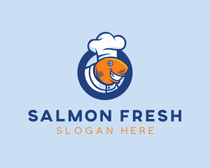 Seafood Fish Chef  logo design