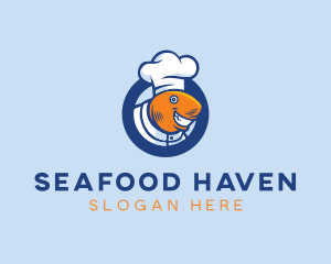 Seafood Fish Chef  logo design