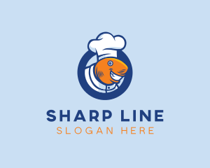 Seafood Fish Chef  logo design