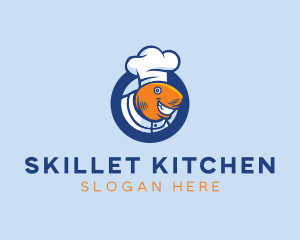 Seafood Fish Chef  logo design