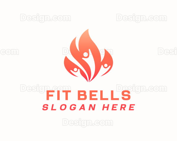 Fitness Flame People Logo