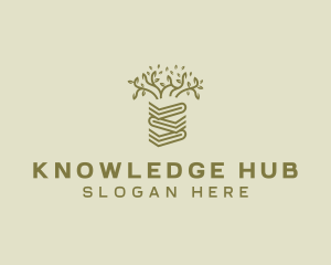 Book Tree Library logo design