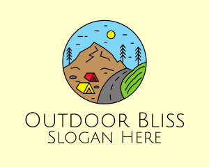 Outdoor Camping Outline logo design